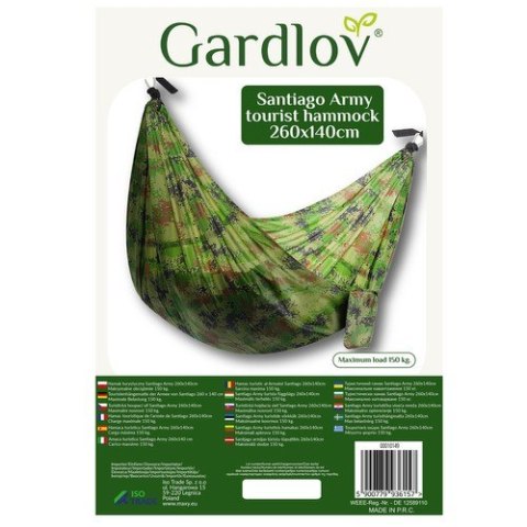 Hamak turystyczny Santiago Army 260x140cm Net Gardlov