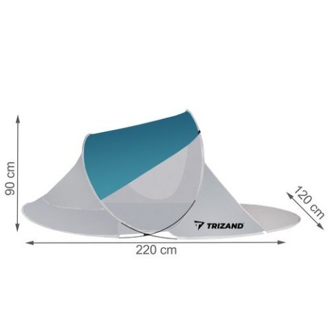 Namiot plażowy 220x120x90cm - turkusowo - szary Trizand