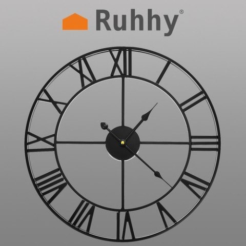 Zegar ścienny retro - czarny Ruhhy Zegar ścienny retro - czarny Ruhhy
