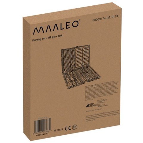 Zestaw do malowania w walizce 168 szt różowy Maaleo Zestaw do malowania w walizce 168 szt różowy Maaleo