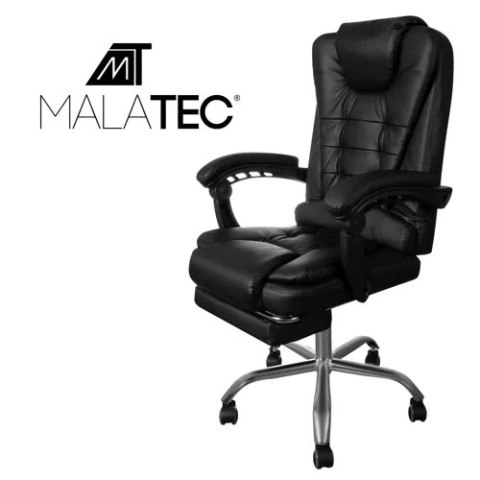 Fotel biurowy z podnóżkiem- czarny Malatec 23286 Malatec