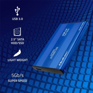 Obudowa na dysk HDD/SSD 2.5 cala SATA3 | USB 3.0 | Niebieska