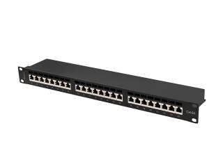 Patchpanel 24 port 1U KAT6A EK. PPSA-1024-B Czarny