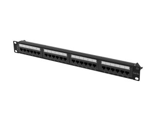 Patchpanel 24 port 1U KAT6A PPUA-1024-B Czarny