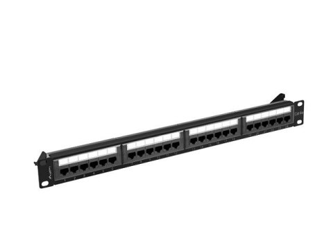 Patchpanel 24 port 1U KAT6A PPUA-1024-B Czarny