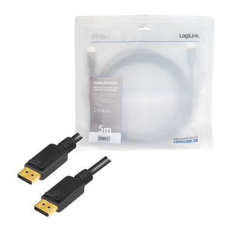 Kabel DisplayPort 8K 60Hz,4K/120Hz 5m Czarny