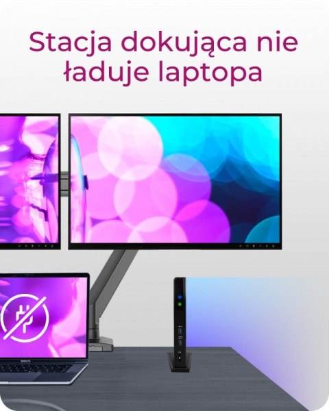 Stacja dokująca IB-DK2251AC do Notebooka DisplayLink, 2 x HDMI