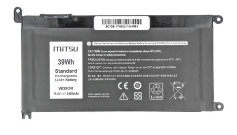 Bateria do Dell Vostro 14 (5468), Inspiron 15 (5568) 3400mAh (39 Wh) 11.4 Volt