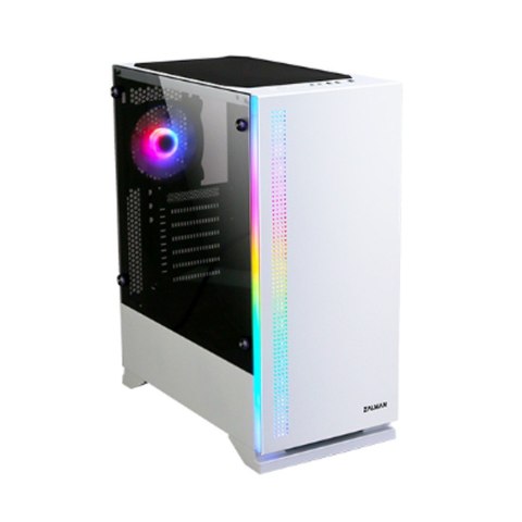 Obudowa S5 WHITE ATX Mid Tower PC Case RGB fan TG