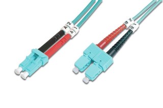 Patchcord światłowodowy FO LC-SC MM 50/125 OM3 duplex LSOH 2m