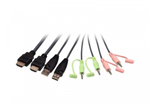 Przełącznik KVM z 2 portami USB 4K HDMI ze zdalnym selektorem portów