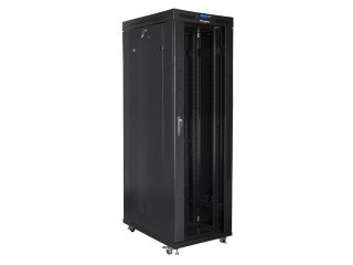 Szafa instalacyjna rack stojąca 19 42U 800x1000 czarna, drzwi szklane LCD (Flat pack)