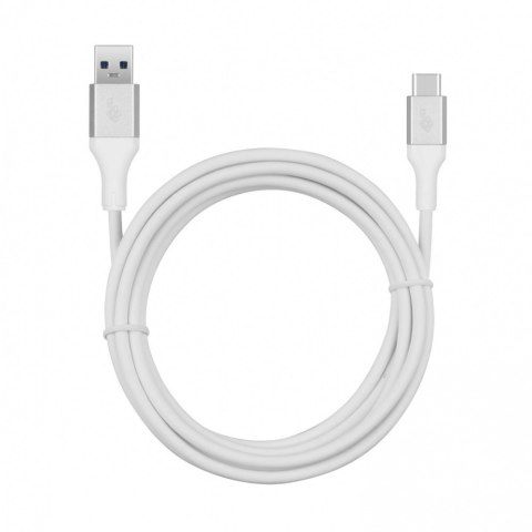 Kabel USB 3.0 - USB C 2m PREMIUM 3A biały TPE