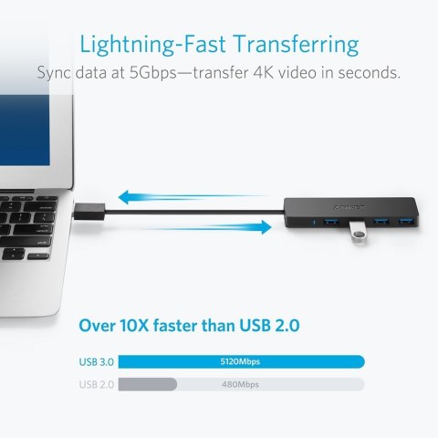 Hub 4-Port USB 3.0 Ultra Slim Data