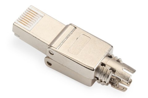 Wtyk modularny RJ45 kat.6A, PoE++, 10GbE, STP, ekranowany, beznarzędziowy, zakręcany, metalowy, AWG 26-22, dł.50mm