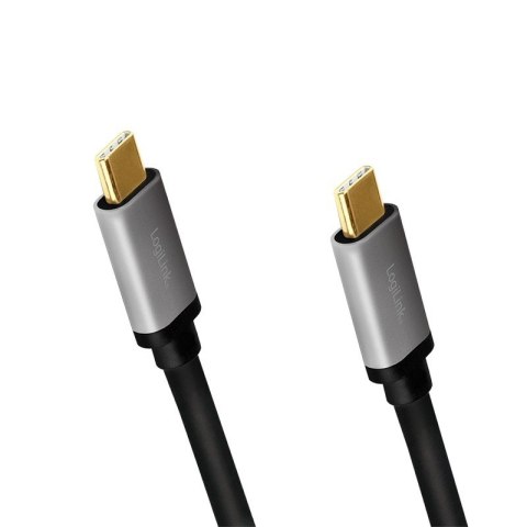 Kabel USB-C M/M, 4K/60 Hz, PD aluminiowy 1m