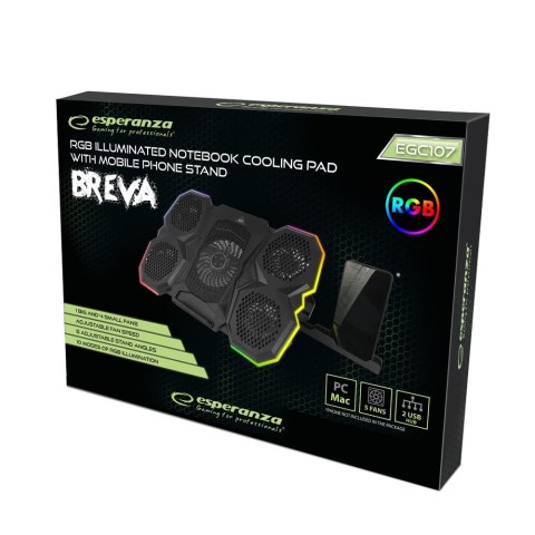 Podstawka chłodząca gaming LED RGB Breva