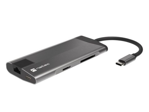 Stacja dokująca Multiport Fowler Plus USB-C PD, 3x USB 3.0, HDMI 4K, RJ45, SD, micro SD