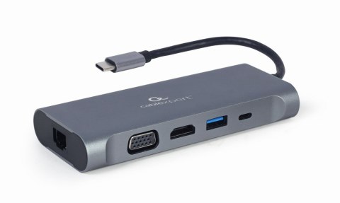 Adapter USB-C Hub USB-C PD GbE VGA HDMI 3xUSB 3.1 card audio Adapter USB-C Hub USB-C PD GbE VGA HDMI 3xUSB 3.1 card audio