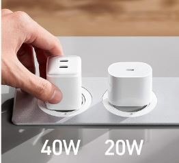 Ładowarka PowerPort III 40W 2xUSB-C Biała