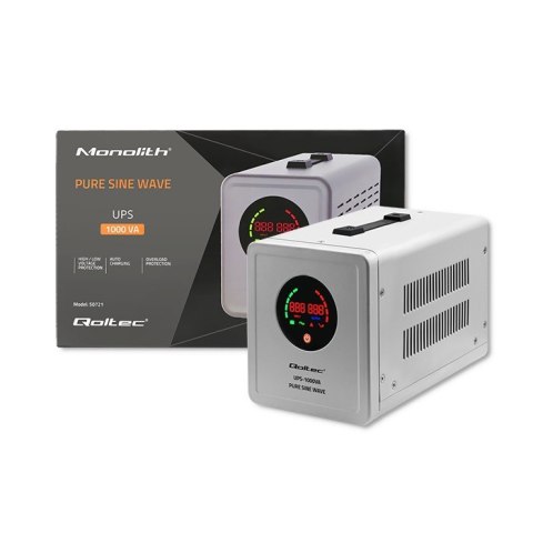 Zasilacz awaryjny Pure Sine Wave UPS | 1000VA | 700W | Szary