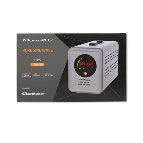 Zasilacz awaryjny Pure Sine Wave UPS | 1000VA | 700W | Szary