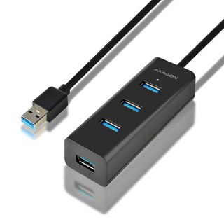 HUE-S2BL Hub 4-portowy USB 3.2 Gen 1 charging hub, 1.2m kabel, microUSB dodatkowe zasilanie