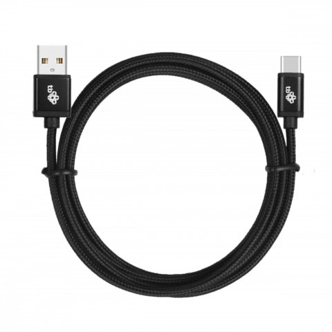 Kabel USB-USB C 3 m. czarny sznurek