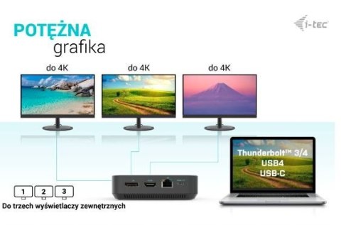 Stacja dokująca USB-C HDMI Dual DP Docking Station Power Delivery 100 W + i-tec Universal Charger 100 W