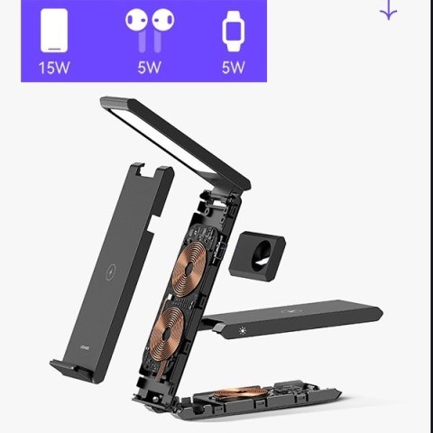 Ładowarka indukcyjna 3w1 15W Smartwatch Słuchawki Telefon Ładowarka indukcyjna 3w1 15W Smartwatch Słuchawki Telefon