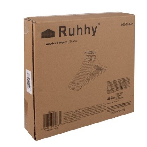 Wieszak na ubrania 10szt. - drewniany Ruhhy 24492 Ruhhy Wieszak na ubrania 10szt. - drewniany Ruhhy 24492 Ruhhy