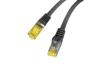 Patchcord kat.6a S/FTP LSZH CU 0.25m fluke passed czarny