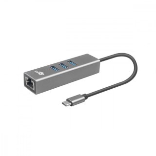 Adapter USB C - RJ45 + 3xUSB A - 1000 Mb/s