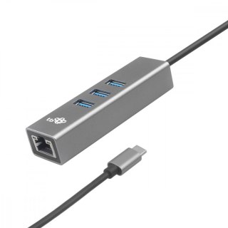 Adapter USB C - RJ45 + 3xUSB A - 1000 Mb/s