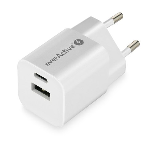 Ładowarka USB/USB-C QC3.0 30W technologia GaN Biała