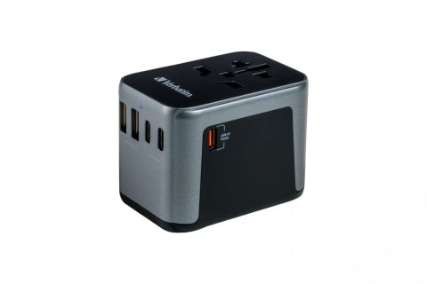 Adapter podróżny UTA-03 49545 180 krajów, ładowarka PD 30W, QC 3.0 3x USB-C , 2x USB-A