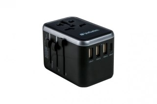 Ładowarka i adapter podróżny UTA-04 49546 PD 61W, QC 3.0, 2x USB-C, 3x USB-A