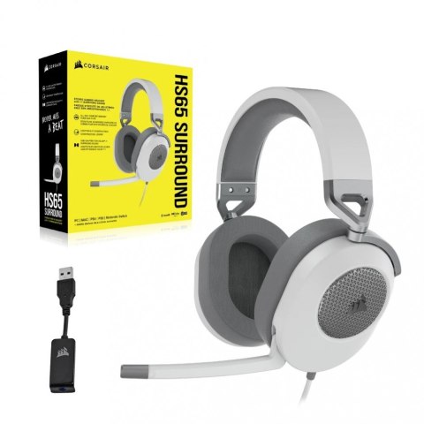 Słuchawki HS65 Surround białe Słuchawki HS65 Surround białe