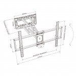 Uchwyt do TV LCD/LED 50-120" 150kg AR-91XXL reg.pion/poziom 90-935mm max VESA 900x600