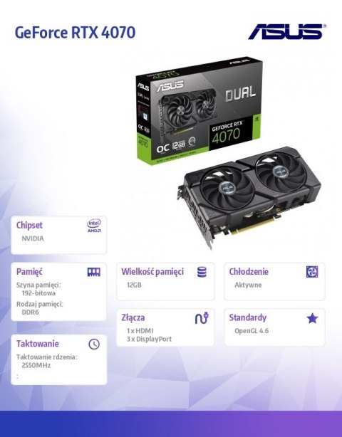 Karta graficzna GeForce RTX 4070 EVO OC Edition 12G GDDR6 192bit 3DP/HDMI