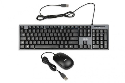 Zestaw klawiatura + mysz IBOX IKMS606 (USB 2.0; (US); czarna, optyczna; 800 DPI) Zestaw klawiatura + mysz IBOX IKMS606 (USB 2.0; (US); czarna, optyczna; 800 DPI)
