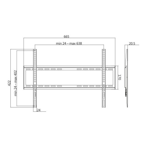 Uchwyt ścienny 37-70 LCD/LED VESA, max. 35kg