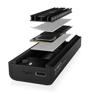 Stacja dokująca IB-180MC-C31 M.2 NVMe&SATA Docking, USB 3.2 (Gen2) Type-C, Aluminium