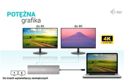 Stacja dokująca USB-C Metal Nano 2x HDMI Display + Power Delivery 100W