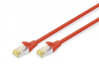 Patch cord S/FTP kat.6A LSOH 1m Czerwony