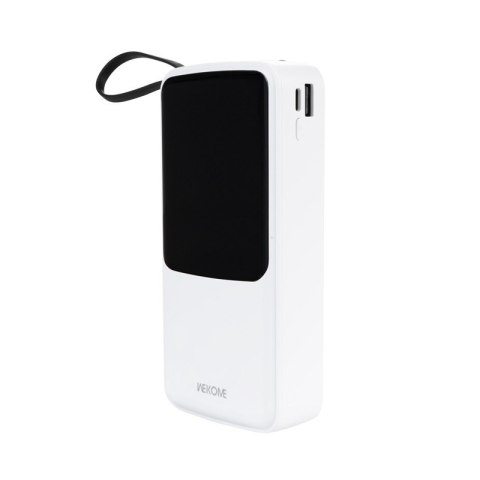Powerbank 20000 mAh z wbudowanym kablem USB-C / Lightning / Micro USB + USB-A Biały Powerbank 20000 mAh z wbudowanym kablem USB-C / Lightning / Micro USB + USB-A Biały