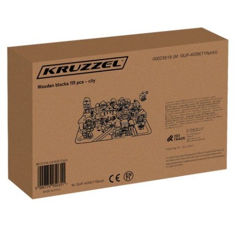 Klocki drewniane 115 szt- miasto 23519 Kruzzel Klocki drewniane 115 szt- miasto 23519 Kruzzel