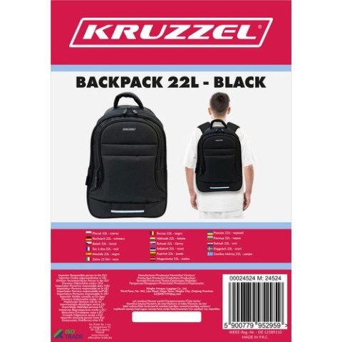 Plecak 22L - czarny Kruzzel 24524 Kruzzel