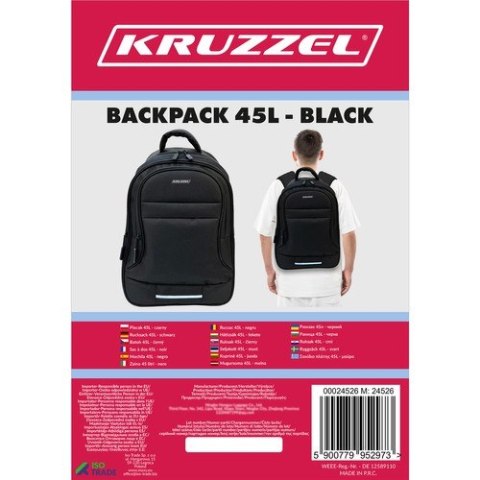 Plecak 45L - czarny Kruzzel 24526 Kruzzel