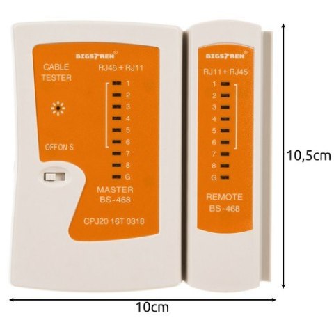 Tester kabli RJ45/RJ11 Bigstren 22166 Iso Trade